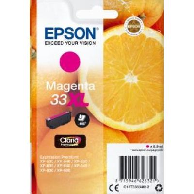 EPSON ink bar Singlepack "Pomeranč" Magenta 33XL Claria Premium Ink