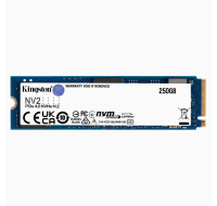 Kingston SSD 250GB NV2 M.2 2280 NVMe™ PCIe Gen (R: 3000MB/s; W:1300MB/s)