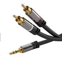 PREMIUMCORD kabel, Jack 3.5mm-2xCINCH M/M 5m