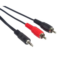 PremiumCord kabel Jack 3.5mm - 2xCINCH, M/M, 1,5m