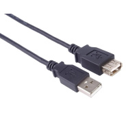 PremiumCord kabel prodlužovací USB 2.0, A-A, 1m, černá