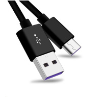 PremiumCord Kabel USB 3.1 C/M - USB 2.0 A/M, Super fast charging 5A, černá, 1m