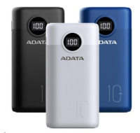 ADATA PowerBank AP10000 - externí baterie pro mobil/tablet 10000mAh, bílá (37Wh) USB-C