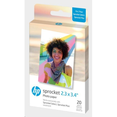 HP Zink Paper Sprocket Select 20 Pack 2,3x3,4"