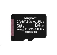 Kingston MicroSDXC karta 64GB micSDXC Canvas Select Plus 100R A1 C10 - 1 ks