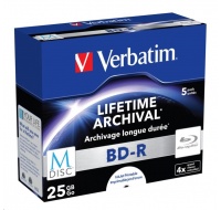 VERBATIM MDisc BD-R(5-pack)Jewel/4x/25GB