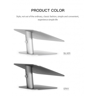 COTEetCI hliníkový flexibilní podstavec pro notebooky (jednosměrný) šedý