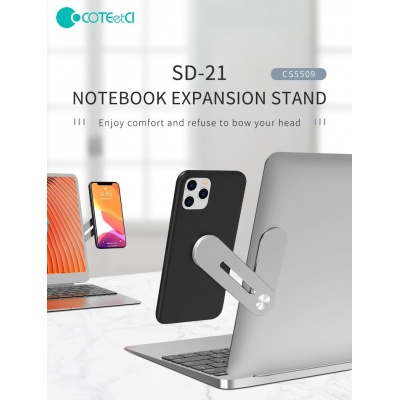 COTEetCI rozšiřující stojan SD-21 na notebook stříbrný