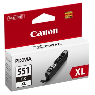 Canon CARTRIDGE CLI-551BK XL černá pro Pixma iP, Pixma iX, Pixma MG a Pixma MX 6850, 725x, 925, 8750 (1130 str.)