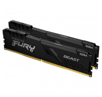 KINGSTON DIMM DDR4 32GB (Kit of 2) 3733MT/s CL19 1Gx8 FURY Beast Černá