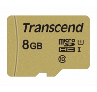 TRANSCEND MicroSDHC karta 8GB 500S, UHS-I U1 + adaptér