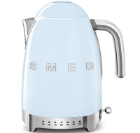 Smeg KLF04PBEU rychlovarná konvice, 1,7 l (7 šálků), 2400 W, styl 50. let, řízení teploty, 7 programů, pastelově modrá