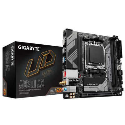 GIGABYTE MB Sc AM5 A620I AX, AMD A620, 2xDDR5, 1xDP, 1xHDMI, WiFi, mini-ITX