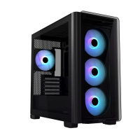 ASUS case A23 PLUS TG ARGB, Mini Tower, průhledná bočnice, 4x120mm ARGB Fan, černá