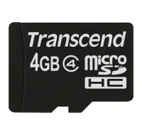 TRANSCEND MicroSDHC karta 4GB Class 4, bez adaptéru