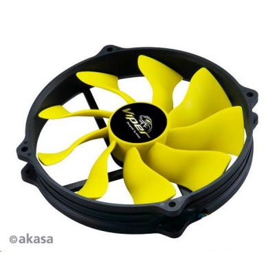 AKASA ventilátor Viper, 140 x 25mm, PWM regulace, extra výkonný a tichý, kulaté provedení, HDB ložisko