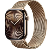 Apple Watch Series 10 GPS + Cellular 46mm Gold Titanium Case with Gold Milanese Loop - S/M