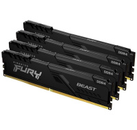 KINGSTON DIMM DDR4 64GB (Kit of 4) 3600MT/s CL18 FURY Beast Černá