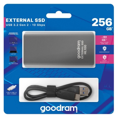GOODRAM externí SSD HL100, USB-C, 256GB