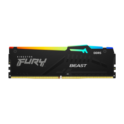 KINGSTON DIMM DDR5 32GB 6000MT/s CL30 Non-ECC FURY Beast RGB XMP, Černá