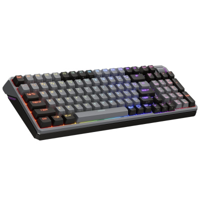 Cooler Master herní mechanická MK770, drátová/bezdrátová, Kailh Box V2, USB, CZ, šedá