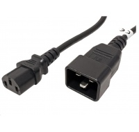 PREMIUMCORD Kabel síťový propojovací 230V 10A 2m, konektory IEC 320 C13 - IEC 320 C20