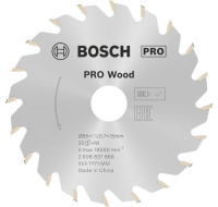 Bosch pilový kotouč PRO Wood cordless pro akumulátorovou okružní pilu, 85 × 1,1 × 15 mm