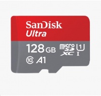 SanDisk MicroSDXC karta 128GB Ultra (100MB/s, Class 10, Android) + adaptér