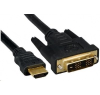 PREMIUMCORD Kabel HDMI - DVI-D 1m (M/M, zlacené kontakty, stíněný)