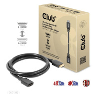 Club3D prodlužovací Ultra rychlý HDMI kabel, 4K120Hz, 8K60Hz, 48Gbps, M/F, 1m, 30 AWG