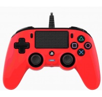 Nacon Wired Compact Controller - ovladač pro PlayStation 4 - červený