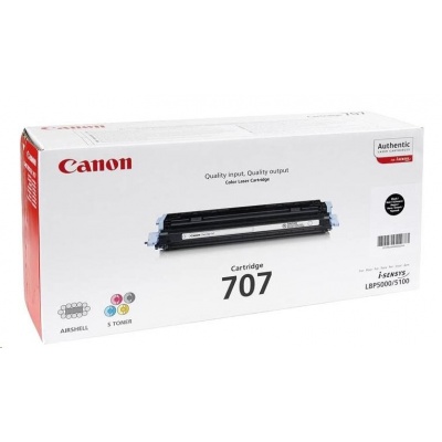 Canon TONER CRG-707BK černý pro  i-Sensys LBP5000, LBP5100 (2 500 str.)