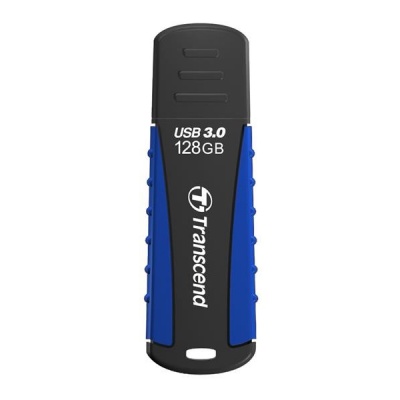 TRANSCEND Flash Disk 128GB JetFlash®810, USB 3.0 (voděodolný, nárazuvzdorný) (R:90/W:40 MB/s) černá/modrá