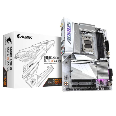 GIGABYTE MB Sc AM5 B650E AORUS ELITE X ICE, AMD B650, 4xDDR5, 2x HDMI, 1xUSB-C, E-ATX