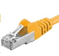 PREMIUMCORD Patch kabel CAT6a S-FTP, RJ45-RJ45, AWG 26/7 2m žlutá