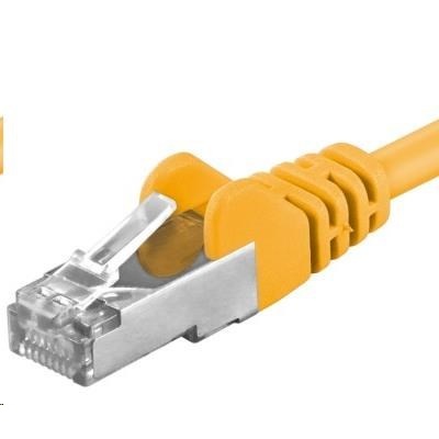 PREMIUMCORD Patch kabel CAT6a S-FTP, RJ45-RJ45, AWG 26/7 2m žlutá