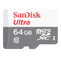 SanDisk MicroSDXC karta 64GB Ultra (R:100/W:100 MB/s, UHS-I, C10) + adaptér