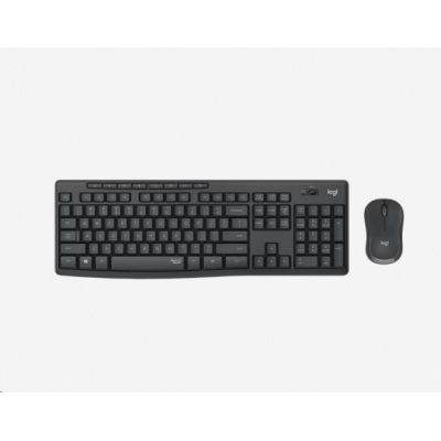 Logitech Silent Wireless Combo MK295, bezdrátová klávesnice + myš, US, Graphite