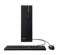 ACER PC Veriton VX2720G, i3-14100,8GB DDR4,256GB M.2 SSD,Wifi,DVD±RW,USB KB+mouse,W11P,180W,Black