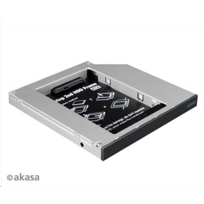 AKASA HDD box  N.Stor S12, 2.5" SATA HDD/SSD do pozice pro optickou mechaniku SATA (výška HDD do 13mm)