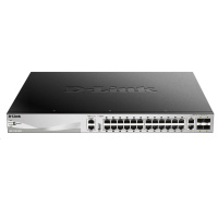 D-Link DGS-3130-30PS/E L3 Stackable Managed Gigabit PoE Switch, 24x PoE gigabit, 2x 10GBASE-T, 4x SFP+, 370W PoE