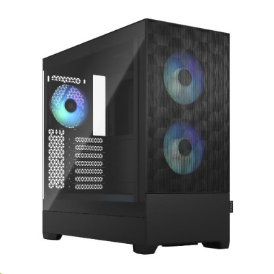 BAZAR - FRACTAL DESIGN skříň Pop Air RGB Black TG Clear Tint, 2x USB 3.0, bez zdroje, ATX, poškozený obal