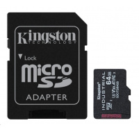 Kingston MicroSDXC karta 64GB microSDXC Industrial C10 A1 pSLC Card + SD Adapter