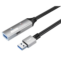 PremiumCord USB 3.2. repeater a prodlužovací kabel Male-Female, 5Gbps Aluminium 10m