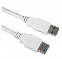 PremiumCord Prodlužovací kabel USB 3.0 Super-speed 5Gbps A-A, MF, 9pin, 1m, bílá