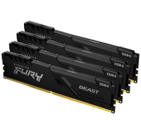 KINGSTON DIMM DDR4 64GB (Kit of 4) 2666MT/s CL16 1Gx8 FURY Beast Černá