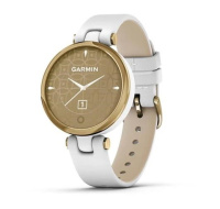 Garmin hodinky Lily® – Classic Edition, Luneta v barvě Light Gold, tělo White, řemínek z italské kůže, EU