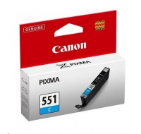 Canon CARTRIDGE CLI-551C azurová pro Pixma iP, Pixma iX, Pixma MG a Pixma MX 6850, 725x, 925, 8750 (332 str.)