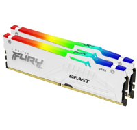 KINGSTON DIMM DDR5 32GB (Kit of 2) 5200MT/s CL36 FURY Beast Bílá RGB EXPO