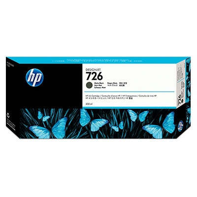 HP 726 Black matte DJ Ink Cart, 300 ml, CH575A